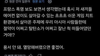 프랑스 폭염을 보는 일본인의 생각
