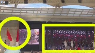 여주 오곡축제에 중국군 행진 영상·중공기